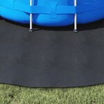 vidaXL Tapis de sol de piscine noir Ø 306 cm  en tissu non tissé et rond.