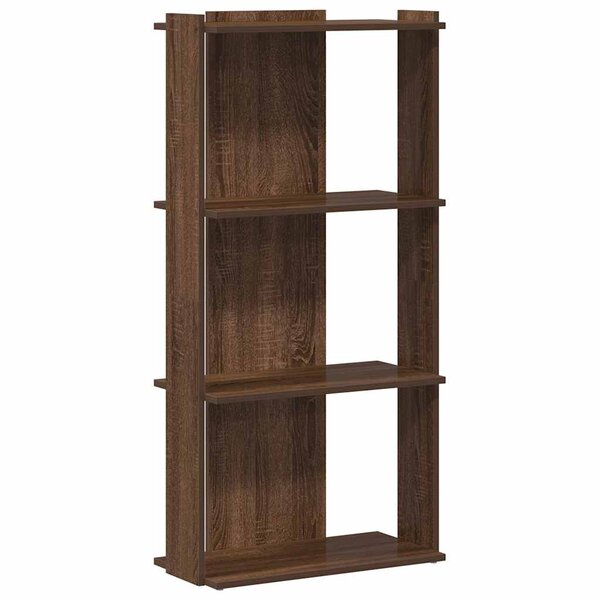 vidaXL Bibliothèque 3 niveaux chêne marron 60x30x120cm bois ingénierie