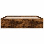 vidaXL Cadre de lit chêne fumé 140x190 cm