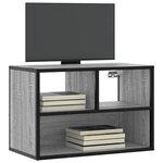 vidaXL Meuble TV sonoma gris 60x31x39 5 cm bois d'ingénierie et métal