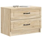 vidaXL Cabinet de chevet avec tiroir Chêne Sonoma 62 x 34 5 x 44 5 cm