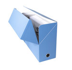Boite Transfert Dos 120mm Papier Toilé - Bleu Clair - X 5 - Exacompta