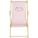 Chilienne enfant en bois 3 positions réglables moon - rose