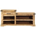 vidaXL Banc à Chaussures 110x35x50 cm Bois Massif Écorché Mangue