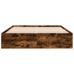 vidaXL Cadre de lit sans matelas chêne fumé 150x200 cm