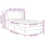vidaXL Cadre de lit avec matelas Rose 100 x 200 cm Velours