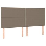 vidaXL Sommier à lattes de lit avec matelas Taupe 160x200 cm Tissu