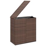 vidaXL Boîte à coussins de jardin Résine tressée 100x49x103 5cm Marron