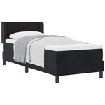 vidaXL Lit à ressorts avec matelas Noir 200 x 80 cm Polyester