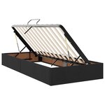 vidaXL Lit de Rangement avec matelas Noir 100 x 200 cm Velours