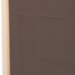 vidaXL Cloison de séparation 3 panneaux Marron 120x170x4 cm Tissu