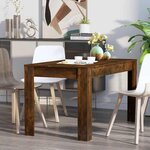 vidaXL Table à manger chêne fumé 140x74 5x76 cm bois d'ingénierie