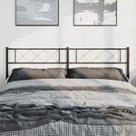 vidaXL Tête de lit de remplacement métal noir 180 cm