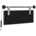 vidaXL Tête de lit suspendue Avec lumière LED Gris nuage Tissu