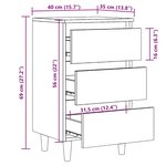 vidaXL Table de chevet vieux bois 40x35x69 cm bois d’ingénierie