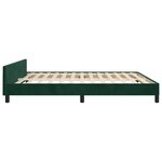 vidaXL Cadre de lit sans matelas vert foncé 200x200 cm velours
