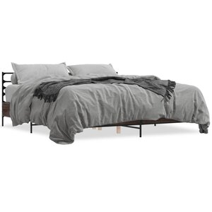 vidaXL Cadre de lit sans matelas chêne marron 200x200 cm