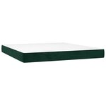 vidaXL Sommier à lattes de lit et matelas et LED Vert foncé 180x200 cm