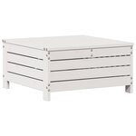 vidaXL Salon de jardin 7 Pièces avec coussins blanc bois de pin massif