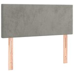vidaXL Sommier à lattes de lit avec matelas LED gris clair 120x190 cm
