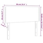vidaXL Tête de lit Gris clair 90x5x78/88 cm Tissu