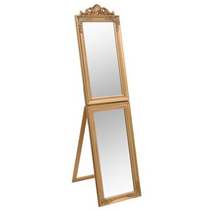vidaXL Miroir sur pied Doré 40x160 cm
