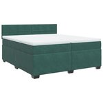 vidaXL Sommier à lattes de lit et matelas Vert foncé 200x200cm Velours