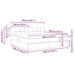 vidaXL Lit de Rangement avec matelas Vert foncé 200 x 200 cm Velours