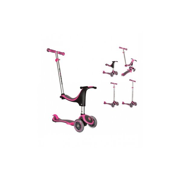 Trottinette  Evo 4 en 1 Plus Grey Neon Pink