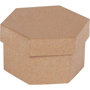 Lot de 10 boîtes hexagonales en carton à décorer