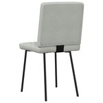 vidaXL Chaises à manger lot de 4 Gris clair Velours