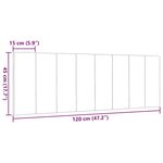 vidaXL Coussin de tête de lit gris clair 120 cm tissu