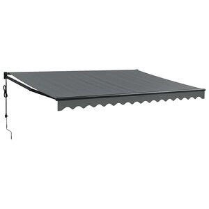 vidaXL Auvent rétractable automatique anthracite 4x3 m