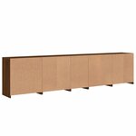 vidaXL Buffet avec lumières LED chêne marron 283x37x67 cm
