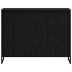 vidaXL Meuble d'appoint Chêne noir 96 5 x 30 x 75 cm Bois d'ingénierie