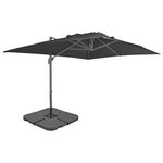 vidaXL Parasol avec base portable Anthracite