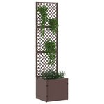 vidaXL Cache-pot de jardin Marron 35 x 30 x 135 cm Métal