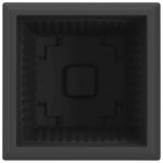 vidaXL Pot de Fleurs Carré 24 Pièces Noir 43 x 43 x 33 5 cm Plastique