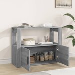 vidaXL Buffet Sonoma gris 80x30x60 cm Bois d'ingénierie