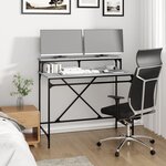 vidaXL Bureau sonoma gris 100x50x90 cm bois d'ingénierie et fer