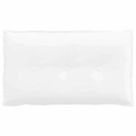 vidaXL Coussin de Dos Blanc 80 x 19 x 50 cm tissu