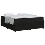 vidaXL Cadre de lit avec matelas Noir 180 x 200 cm tissu