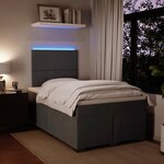 vidaXL Sommier à lattes de lit et matelas gris foncé 120x190cm velours