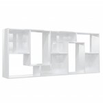 vidaXL Bibliothèque Blanc brillant 67x24x161 cm Bois d'ingénierie