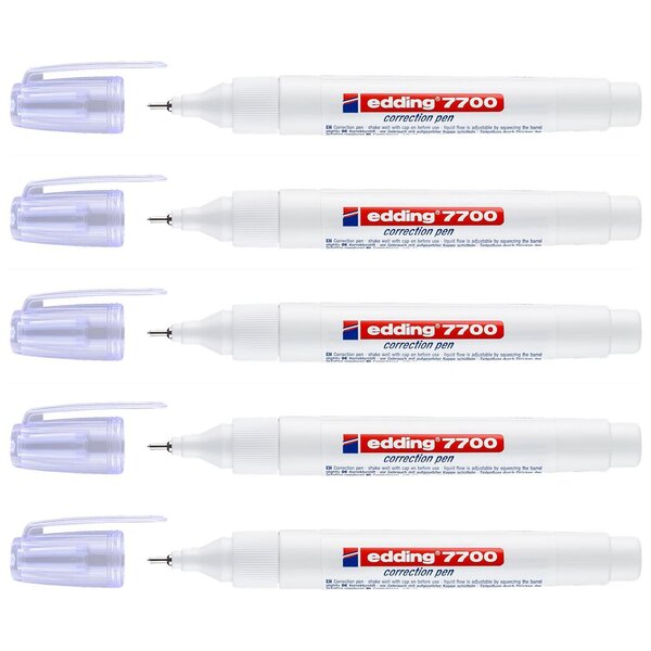 Stylo Correcteur 7700 Banc Pointe Métal 1-2 mm x 5 EDDING