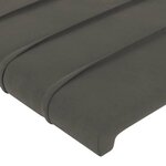 vidaXL Tête de lit à LED Gris foncé 80x5x118/128 cm Velours