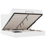 VidaXL Cadre de lit ottoman avec matelas blanc 200x200 cm similicuir