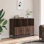 vidaXL Buffet chêne marron 100x35x76 cm bois d'ingénierie