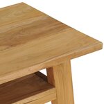 vidaXL Table console 120x35x75 cm Bois de teck massif