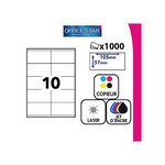 Boite de 1000 étiquettes multi-usage blanches 105x57mm os43425 office star
